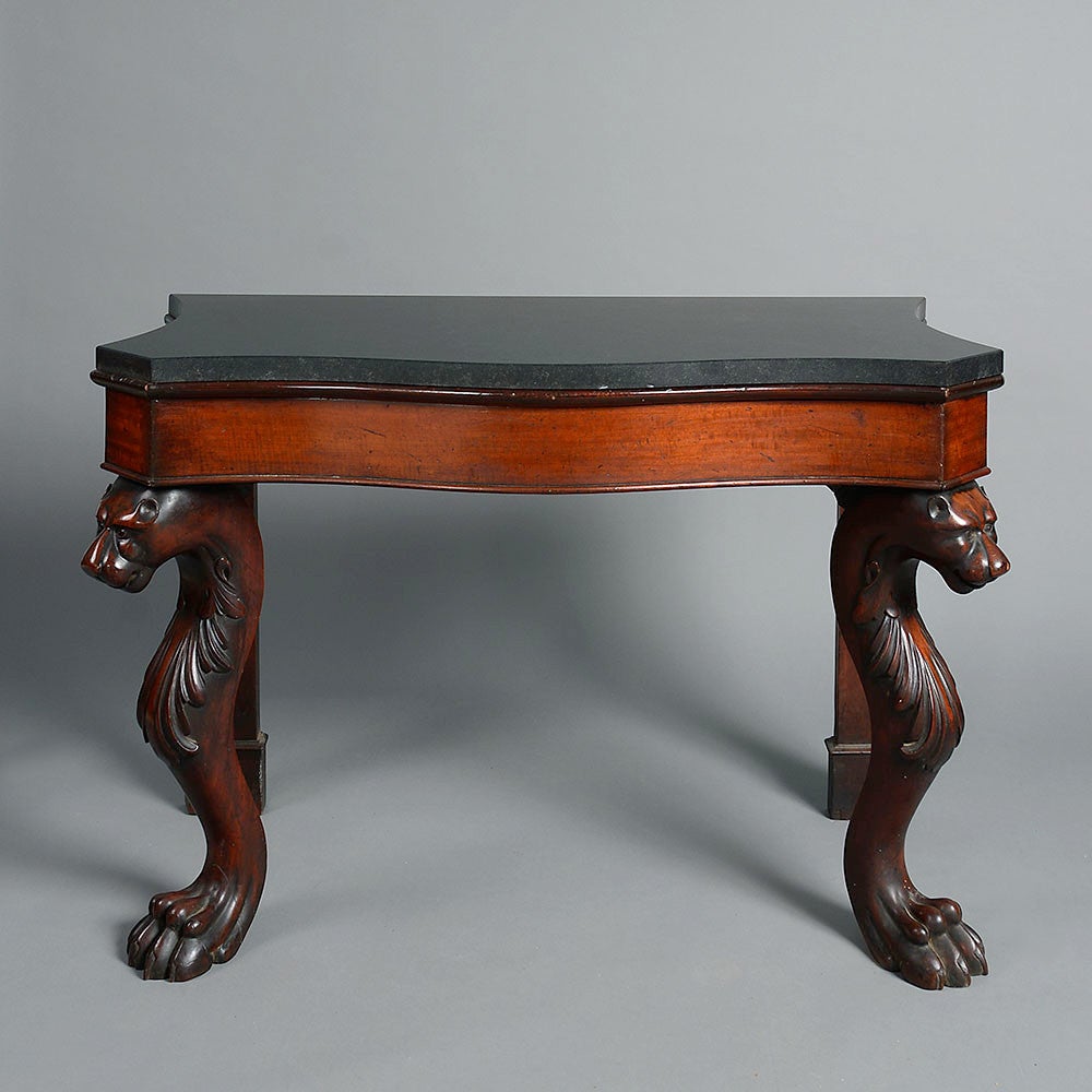 19th Century Regency Period Mahogany Console Table