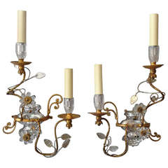 Mid-20th Century Pair of Bagues Wall Lights