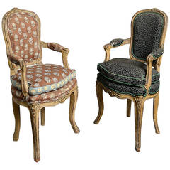 Pair of 18th Century Louis XV Period Child's Chairs 12