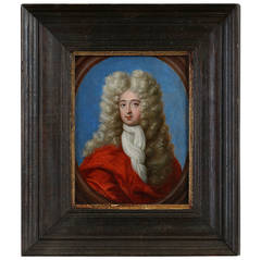 Early 18th Century Portrait on Copper in the Manner of Bernard Lens III