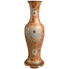 19th Century Orange Glazed Porcelain Vase