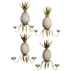 Mid-20th Century Set of Four Pineapple Wall Lights