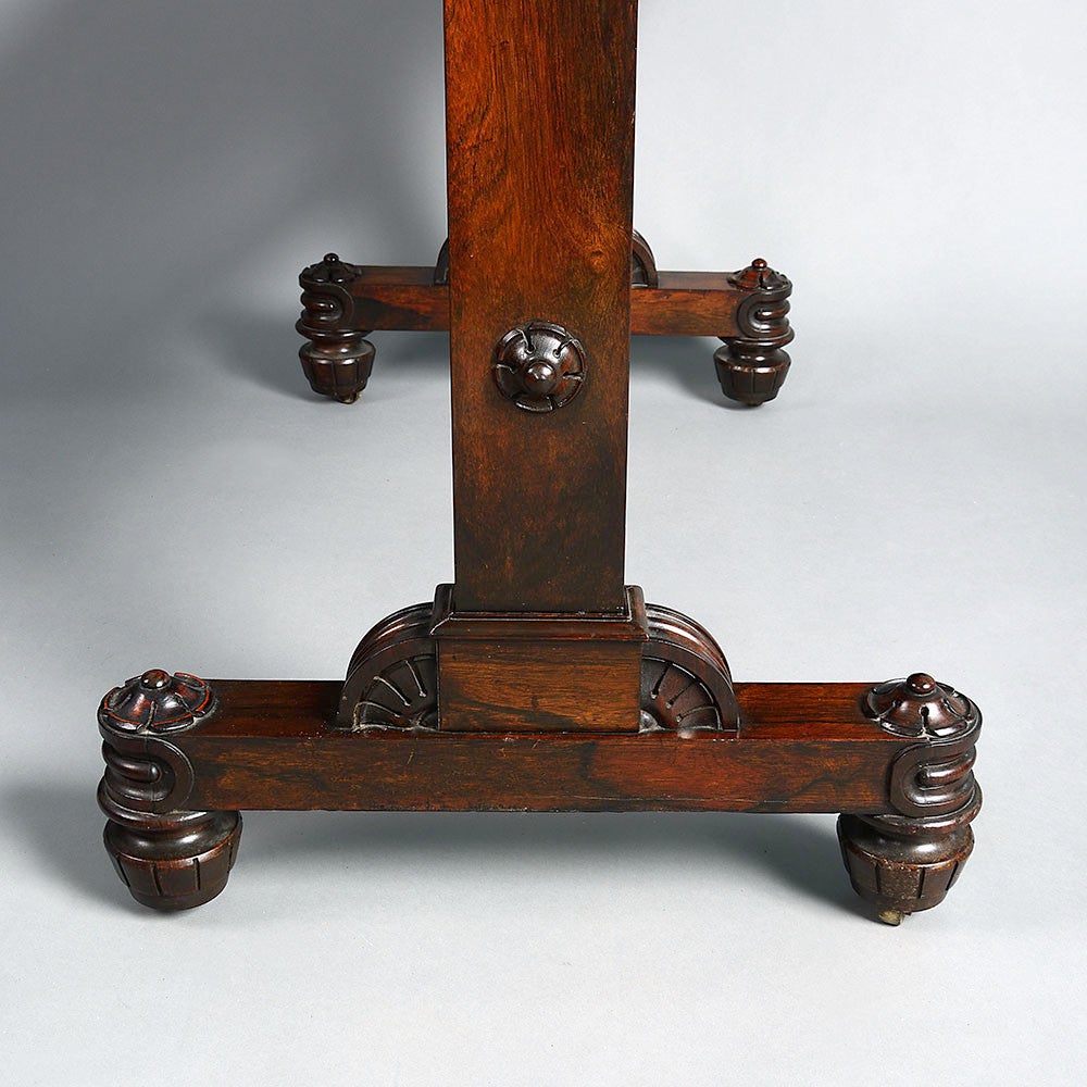 Early 19th Century Regency Period Rosewood Writing Table 1