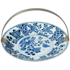 An Early 18th Century Kangxi Plate with European Silver Handle