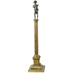Statuette of Napoleon Set Upon a Fluted Brass Column