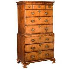 George II Walnut Tallboy or Chest on Chest 12