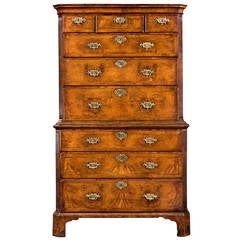 George II Period Walnut Tallboy or Chest on Chest 4