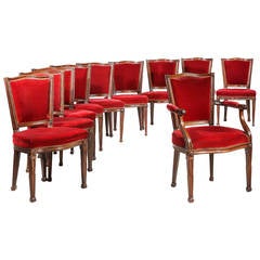 Set of Eighteen 19th Century Dining Chairs