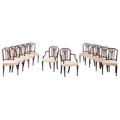 Set of 12 18th Century Dining Chairs