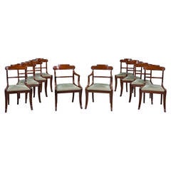 Set of Ten Regency Period Dining Chairs