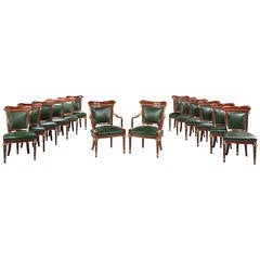 Set of Fourteen 19th Century Dining Chairs