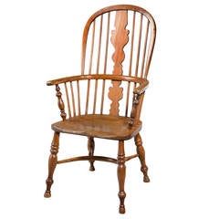 Mid-19th Century Elm and Ash High Back Windsor Chair