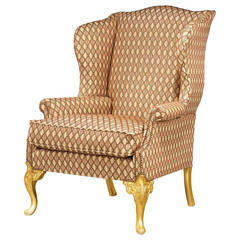 Mid-18th Century Design Giltwood Wing Chair 4