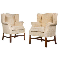 Pair of George III Style Wing Chairs