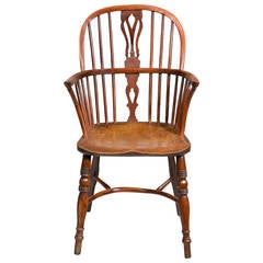 Early 19th Century Yew Tree Windsor Chair by John Amos