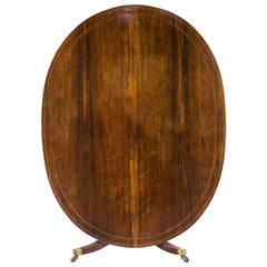 George III Period Rosewood Oval Dining Table