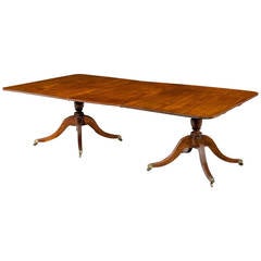 Regency Period Mahogany Two Pillar Dining Table 2