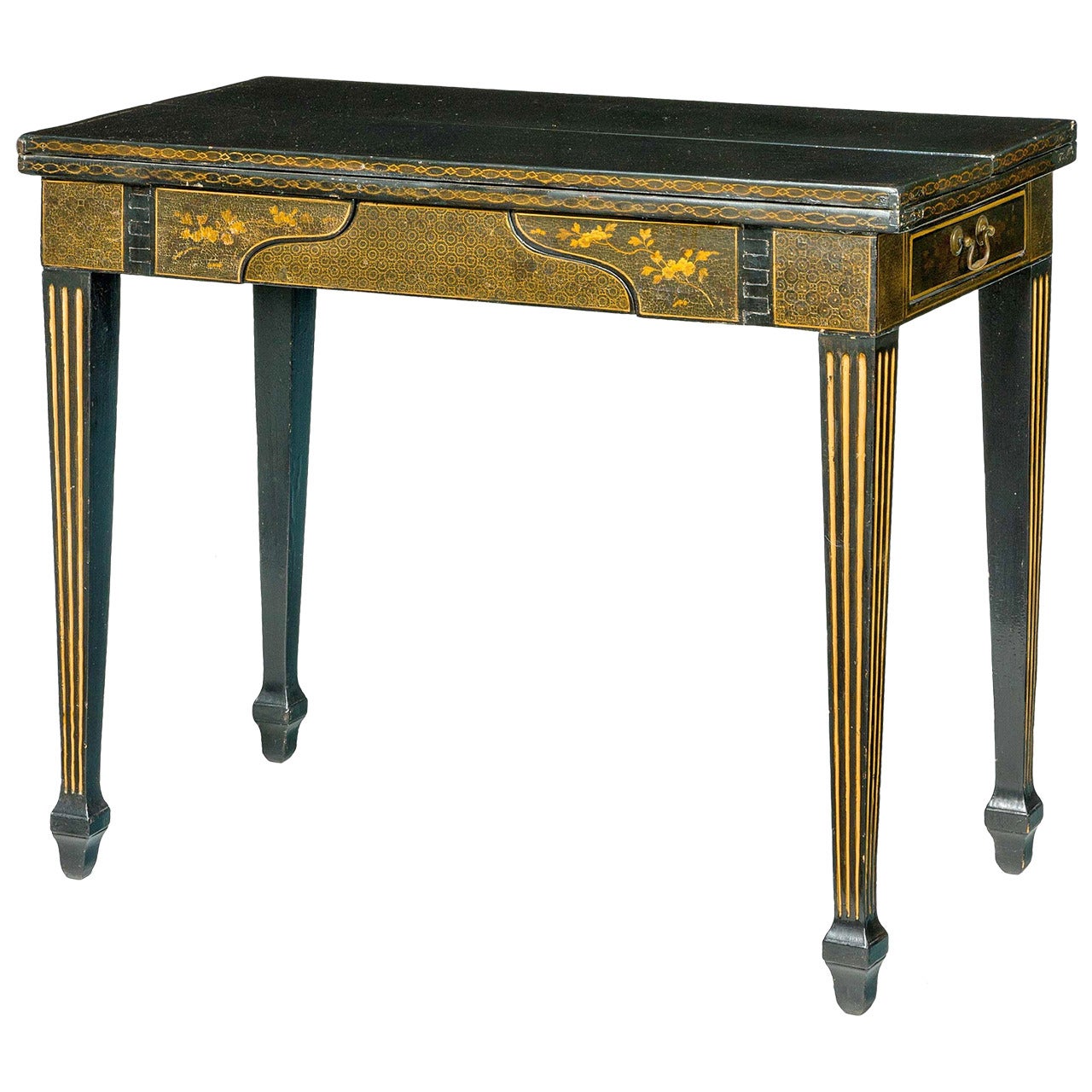 19th Century Lacquered Games Table