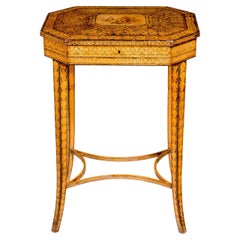 George III Period Penwork Work Table