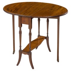 Late Victorian or Edwardian Period Mahogany Sutherland Table Antique Late Victorian or Edwardian Period Mahogany Sutherland Table