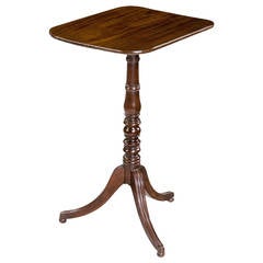 George III Period Mahogany Tilt Table with a Finely Figured Top