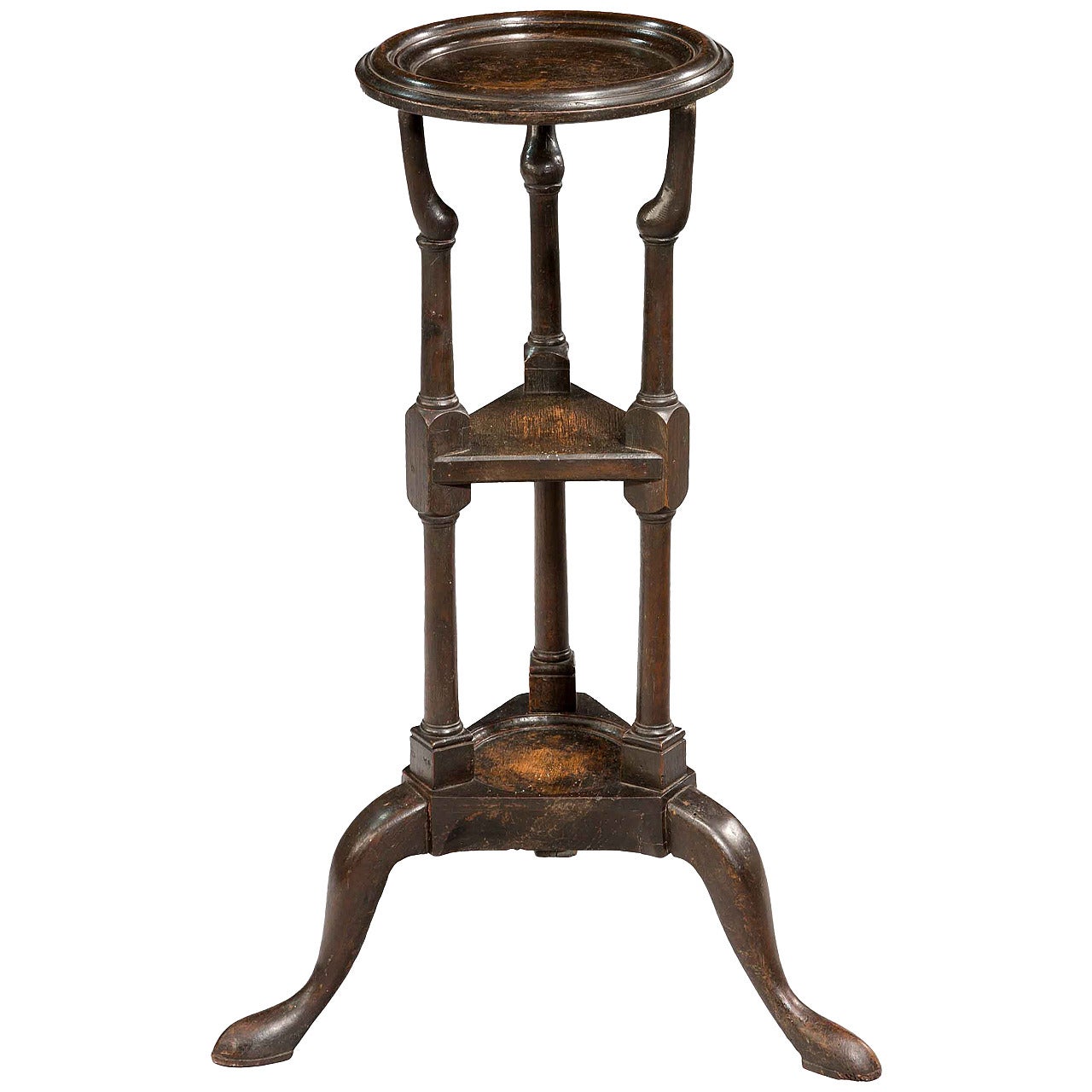 George III Period Oak Wig Stand