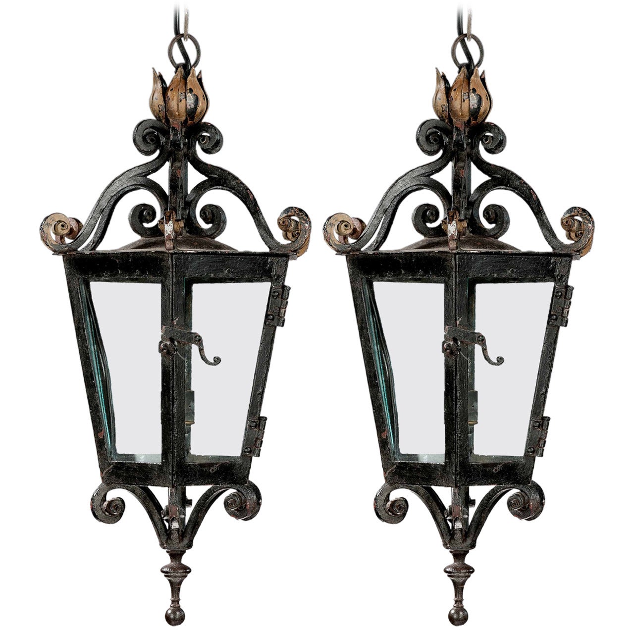 Pair of Six-Glass Lanterns