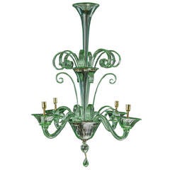 Late 19th Century Murano Four-Arm Chandelier