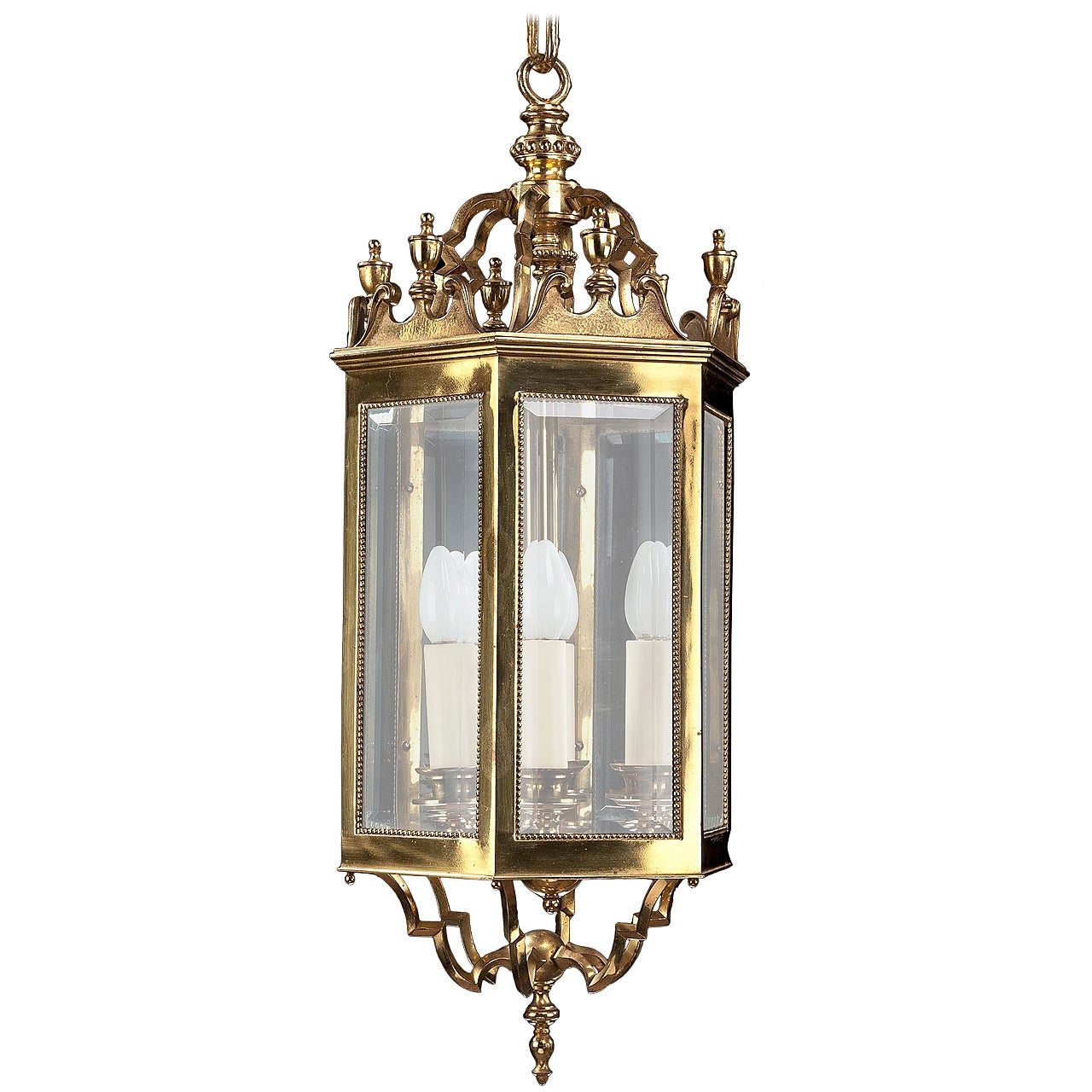 Late 20th Century Gilt Bronze Lantern