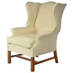 Chippendale Style Mahogany Framed Wing Chair