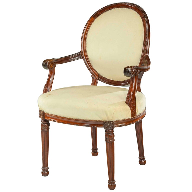 Late 19th Century Oval Back Armchair For Sale at 1stDibs