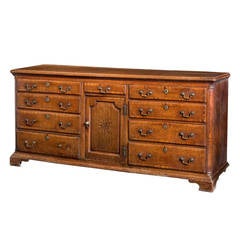 18th Century North Country Oak Dresser Base