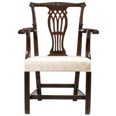 Chippendale Design Elbow Chair 9