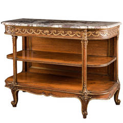 Mid-19th Century Oak and Parcel-Gilt Side Cabinet 2