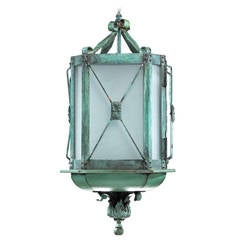 Late 19th Century Bronze Hall Lantern 11