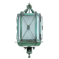 Late 19th Century Bronze Hall Lantern