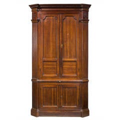 George III Oak Double Corner Cupboard 12