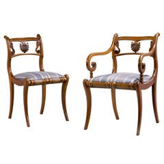 Set of Ten Regency Period Dining Chairs