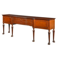 Chippendale Revival Serpentine Mahogany Sideboard