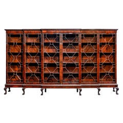 Chippendale Style Triple Breakfront Bookcase Chippendale Style Triple Breakfront Bookcase