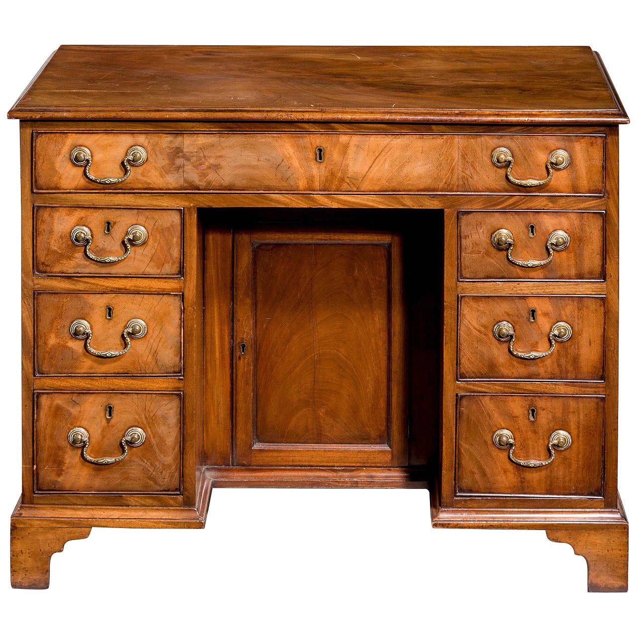 George III Period Mahogany Kneehole Desk