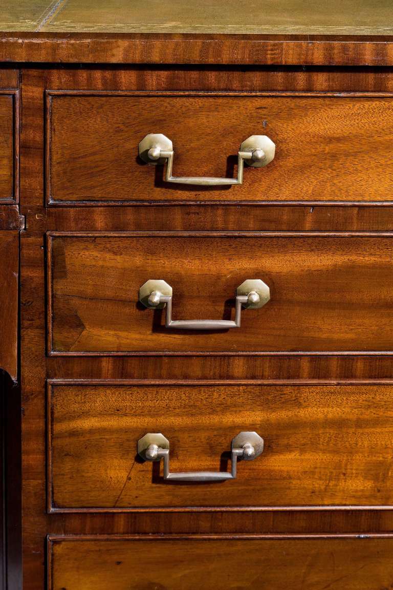 Chippendale Period Mahogany Library Desk 3