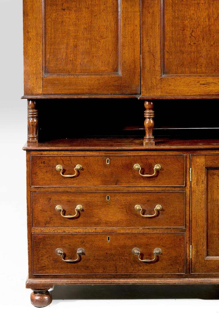 English George III Period Oak Housekeepers Cupboard