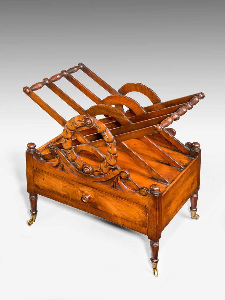 English Regency Period Mahogany Canterbury