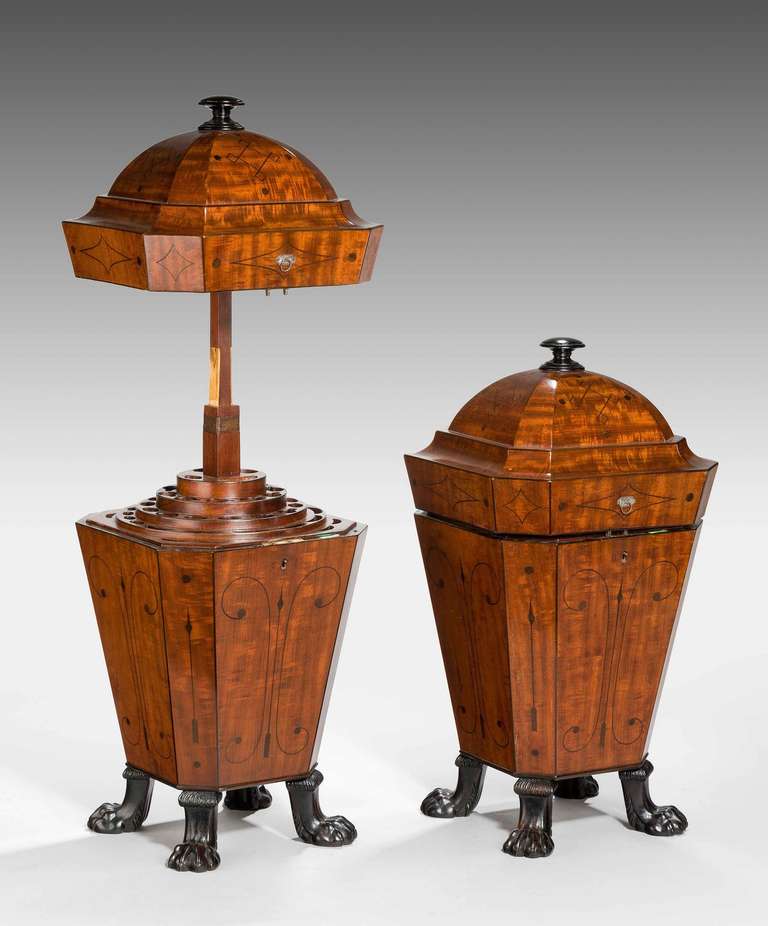 Pair of Regency Period Mahogany Knife Boxes For Sale 1