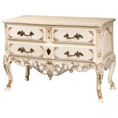 French White and Shaded Commode
