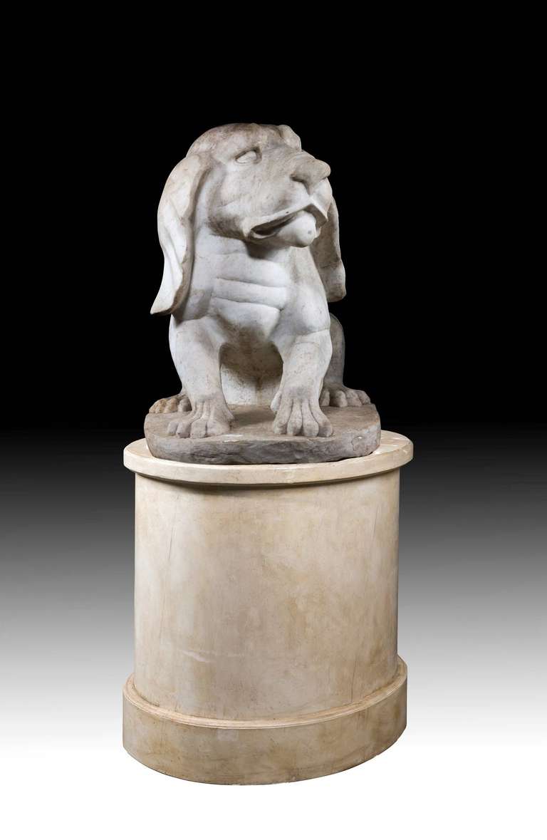 Mid-19th Century Figure of Marble Puppy In Excellent Condition In Peterborough, Northamptonshire