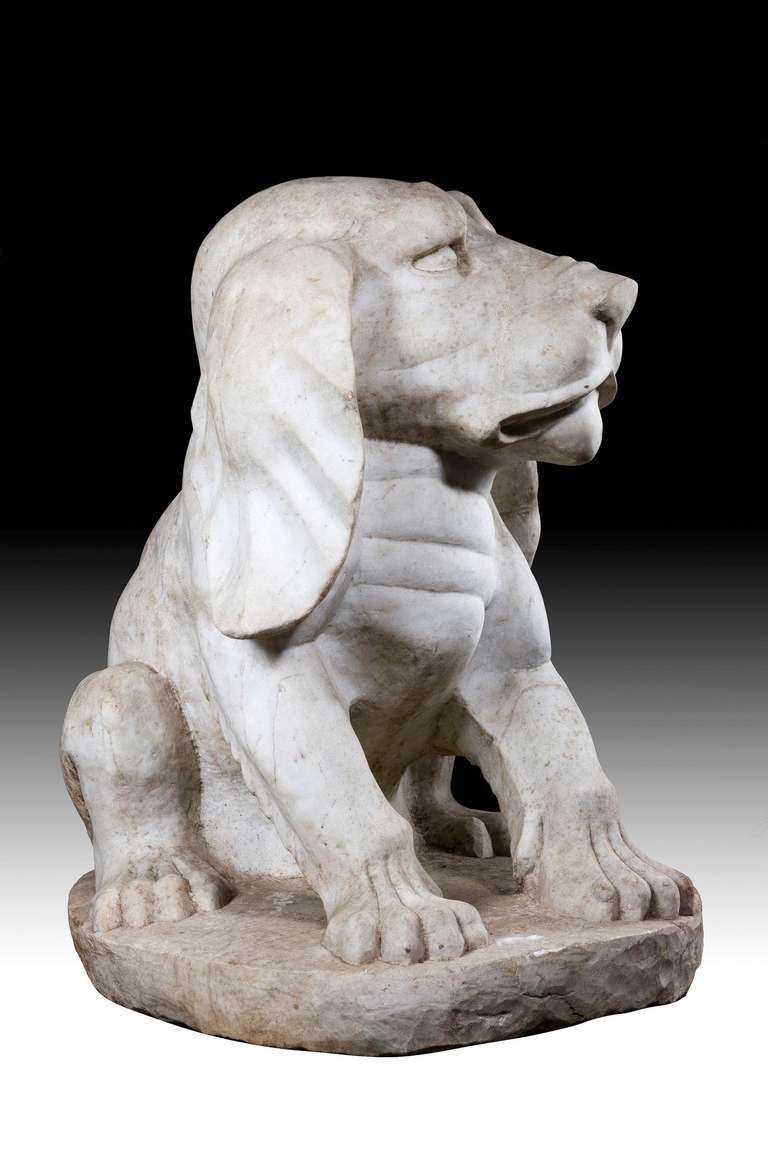 Mid-19th Century Figure of Marble Puppy 3