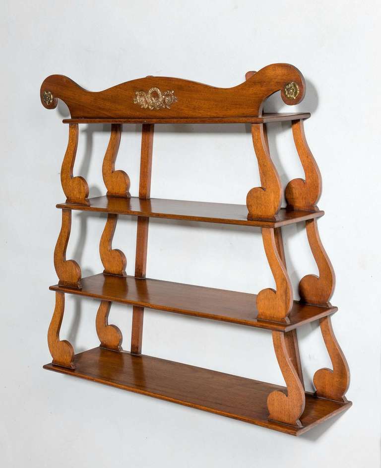 Regency Period Mahogany Hanging Shelves at 1stDibs