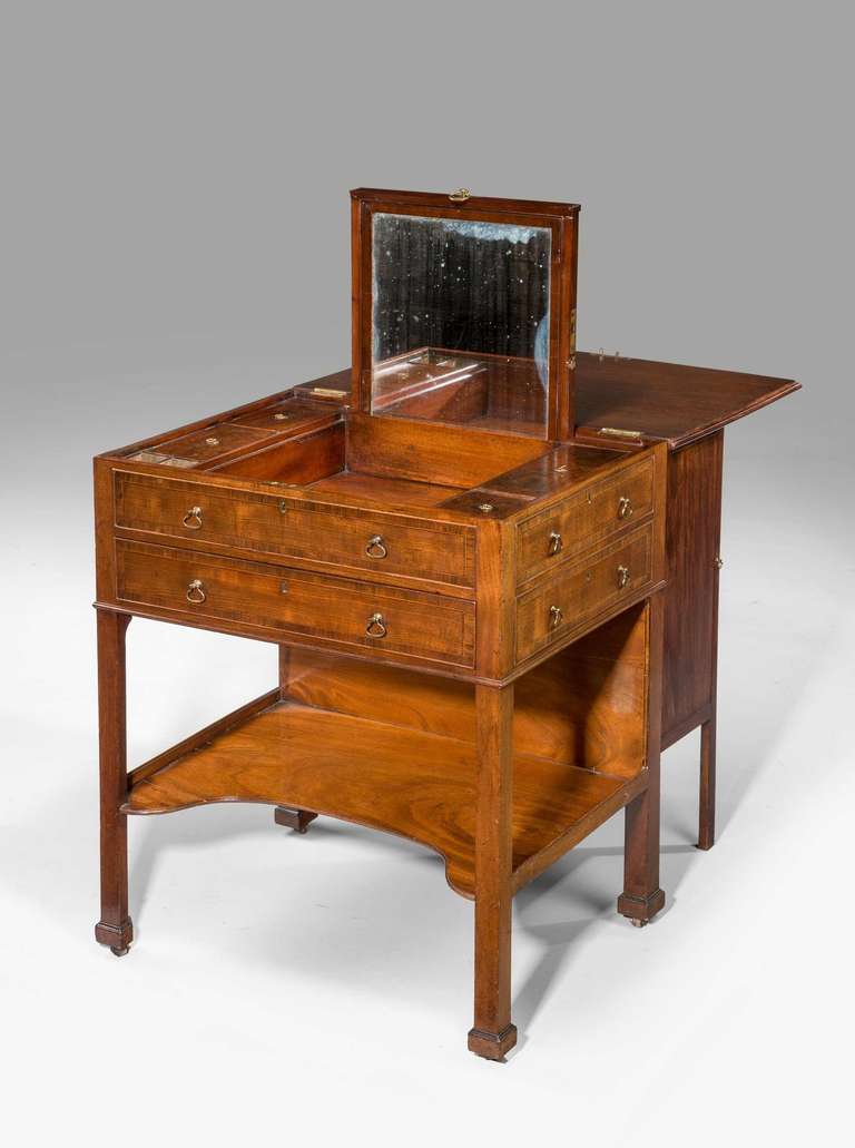 British George III Period Gentleman's Dressing Table